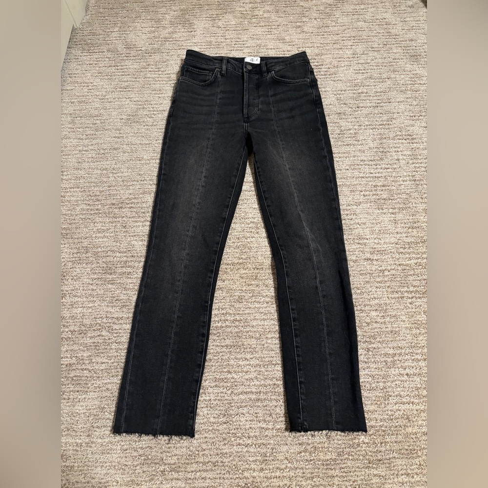 Anine Bing Black Straight Leg Jeans
